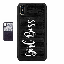 Load image into Gallery viewer, Girl Boss Custom Sequin iPhone Case