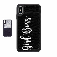 Load image into Gallery viewer, Girl Boss Custom Sequin iPhone Case