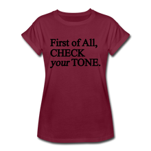 Load image into Gallery viewer, Women's Relaxed Fit T-Shirt - burgundy