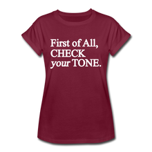 Load image into Gallery viewer, Women's Relaxed Fit T-Shirt - burgundy