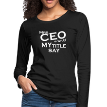 Load image into Gallery viewer, Women's Premium Long Sleeve T-Shirt - black