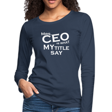 Load image into Gallery viewer, Women's Premium Long Sleeve T-Shirt - navy