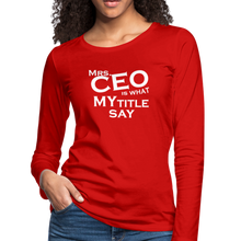 Load image into Gallery viewer, Women's Premium Long Sleeve T-Shirt - red