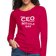 Load image into Gallery viewer, Women's Premium Long Sleeve T-Shirt - dark pink