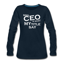 Load image into Gallery viewer, Women's Premium Long Sleeve T-Shirt - deep navy