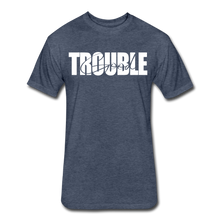 Load image into Gallery viewer, Fitted Cotton/Poly T-Shirt by Next Level - heather navy