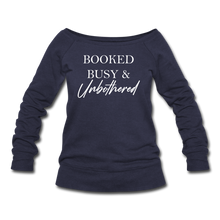 Load image into Gallery viewer, Women's Wideneck Sweatshirt - melange navy