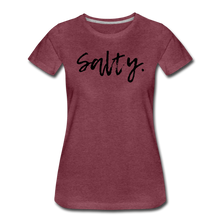 Load image into Gallery viewer, Salty Women’s Premium T-Shirt - heather burgundy