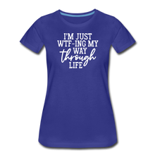 Load image into Gallery viewer, WTF Women’s Premium T-Shirt - royal blue