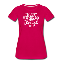 Load image into Gallery viewer, WTF Women’s Premium T-Shirt - dark pink