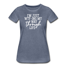 Load image into Gallery viewer, WTF Women’s Premium T-Shirt - heather blue
