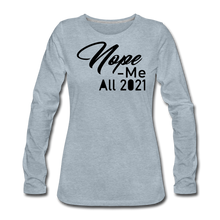 Load image into Gallery viewer, Nope Premium Long Sleeve T-Shirt - heather ice blue
