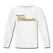 Load image into Gallery viewer, Billionaire Kids' Premium Long Sleeve T-Shirt - white