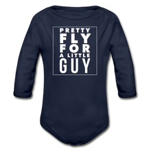 Load image into Gallery viewer, Fly Guy Long Sleeve Baby Bodysuit - dark navy