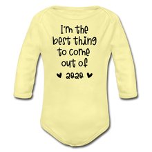 Load image into Gallery viewer, Best Thing Long Sleeve Baby Bodysuit - washed yellow