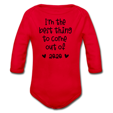 Load image into Gallery viewer, Best Thing Long Sleeve Baby Bodysuit - red