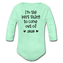 Load image into Gallery viewer, Best Thing Long Sleeve Baby Bodysuit - light mint