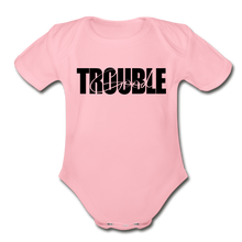 Load image into Gallery viewer, Good Trouble Short Sleeve Baby Bodysuit - light pink