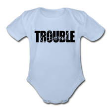Load image into Gallery viewer, Good Trouble Short Sleeve Baby Bodysuit - sky