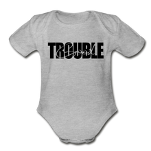 Load image into Gallery viewer, Good Trouble Short Sleeve Baby Bodysuit - heather gray