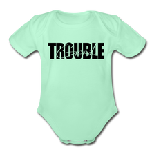 Load image into Gallery viewer, Good Trouble Short Sleeve Baby Bodysuit - light mint
