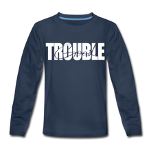 Load image into Gallery viewer, Good Trouble Kids' Premium Long Sleeve T-Shirt - navy