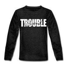 Load image into Gallery viewer, Good Trouble Kids' Premium Long Sleeve T-Shirt - charcoal gray