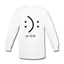 Load image into Gallery viewer, You Decide Kids' Long Sleeve T-Shirt - white