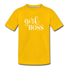 Load image into Gallery viewer, Girl Boss Kids' Premium T-Shirt - sun yellow