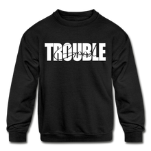 Load image into Gallery viewer, Good Trouble Kids' Crewneck Sweatshirt - black