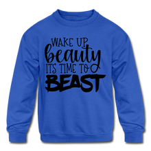 Load image into Gallery viewer, Beast Mode Kids' Crewneck Sweatshirt - royal blue