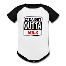 Load image into Gallery viewer, Straight Outta Baseball Baby Bodysuit - white/black