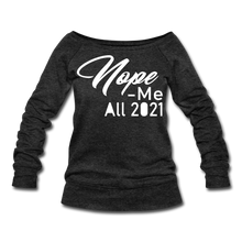 Load image into Gallery viewer, Nope 2021 Wideneck Sweatshirt - heather black