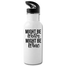 Load image into Gallery viewer, Water or Wine Water Bottle - white