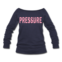 Load image into Gallery viewer, Apply Pressure Wideneck Sweatshirt - melange navy