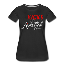 Load image into Gallery viewer, Kicks & Lipstick Women’s Premium T-Shirt - black