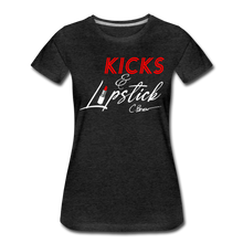 Load image into Gallery viewer, Kicks & Lipstick Women’s Premium T-Shirt - charcoal gray