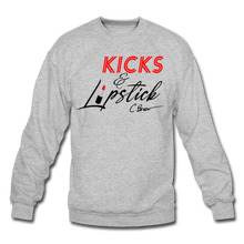 Load image into Gallery viewer, Kicks & Lipstick Crewneck Sweatshirt - heather gray