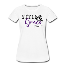 Load image into Gallery viewer, Style & Grace Women’s Premium T-Shirt - white