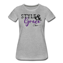 Load image into Gallery viewer, Style & Grace Women’s Premium T-Shirt - heather gray