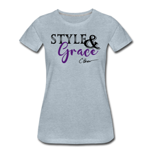 Load image into Gallery viewer, Style & Grace Women’s Premium T-Shirt - heather ice blue