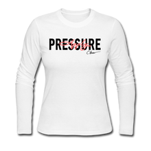 Load image into Gallery viewer, Apply Pressure Women's Long Sleeve Jersey T-Shirt - white