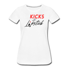 Load image into Gallery viewer, Kicks & Lipstick Women’s Premium T-Shirt - white