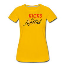 Load image into Gallery viewer, Kicks & Lipstick Women’s Premium T-Shirt - sun yellow