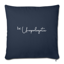 Load image into Gallery viewer, Just Be Throw Pillow Cover 18” x 18” - navy