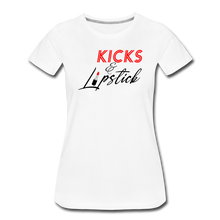 Load image into Gallery viewer, Kicks & Lipstick Women’s Premium T-Shirt - white