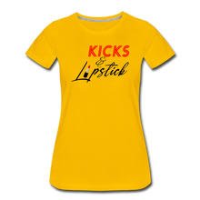 Load image into Gallery viewer, Kicks & Lipstick Women’s Premium T-Shirt - sun yellow