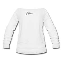 Load image into Gallery viewer, Glitz Boss-ish Wideneck Sweatshirt (limited Edition) - white
