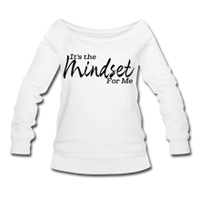 Load image into Gallery viewer, Mindset Women's Wideneck Sweatshirt - white