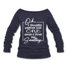 Load image into Gallery viewer, Oh I Thought Wideneck Sweatshirt - melange navy